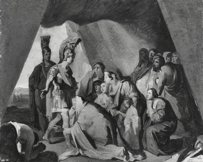 Alessandro Magno riceve l'omaggio della famiglia di Dario